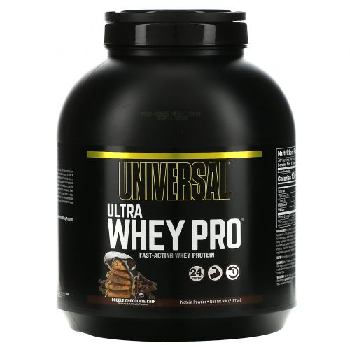 Universal Nutrition, Ultra Whey Pro, белковый порошок, двойная доза кусочков шоколада, 2,27 кг (5 фунтов)