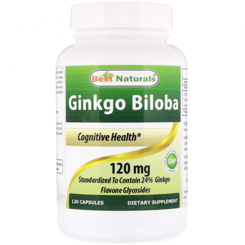 Best Naturals, Ginkgo Biloba, 120 mg, 120 Capsules