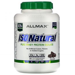 ALLMAX Nutrition, IsoNatural, 100% Ultra-Pure Natural Whey Protein Isolate (WPI90), Chocolate, 5 lbs (2.27 kg)