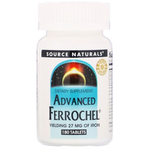 Source Naturals, Advanced Ferrochel, 180 таблеток