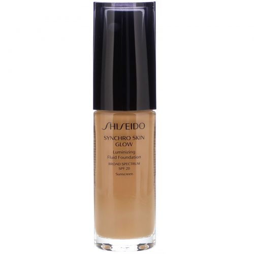 Shiseido, Synchro Skin Glow, Luminizing Fluid Foundation, SPF 20, Golden 5, 1 fl oz (30 ml)