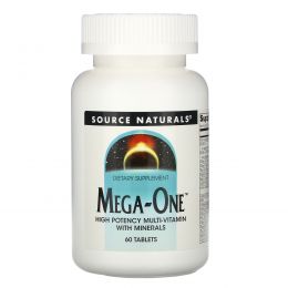 Source Naturals, Mega-One, Высокоэффективные мультивитамины и минералы, 60 таблеток