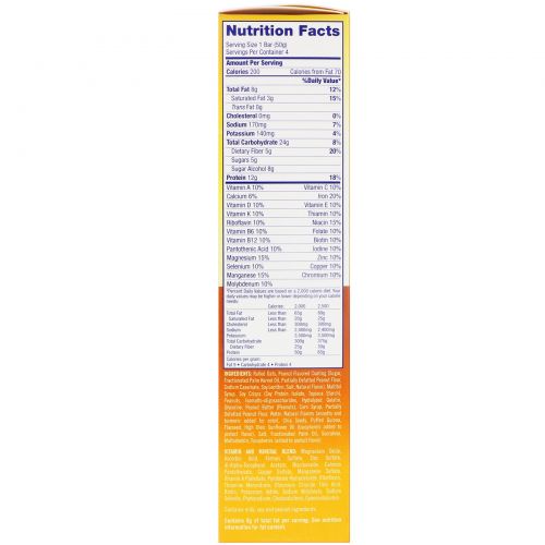 Pure Protein, Breakfast Bars, Sweet & Salty Peanut Butter, 4 Bars, 1.76 oz (50 g) Each