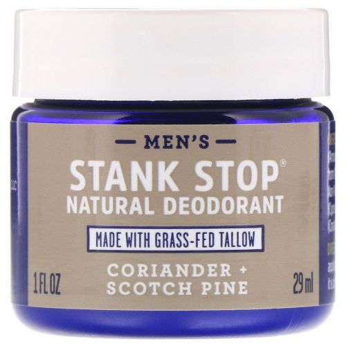 Fatco, Stank Stop Natural Deodorant, Men's, Cypress + Coriander, 1 fl oz (29 ml)