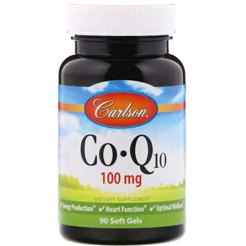 Carlson Labs, CO-Q10, 100 mg, 90 Soft Gels