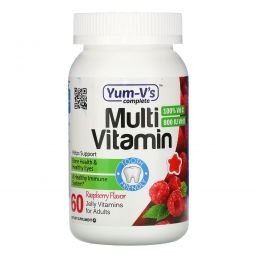 Yum-V's, Мультивитамины для взрослых, Малиновый вкус, 60 штук