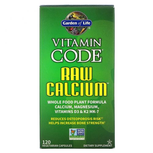 Garden of Life, Комплекс витаминов с кальцием, 120 капсул