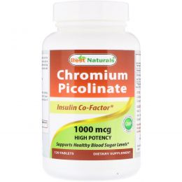 Best Naturals, Chromium Picolinate, 1000 mcg , 120 Tablets