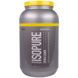 Nature's Best, IsoPure, Протеиновый порошок, не содержит углеводов, банановый крем, 3 фунта (1.36 г)