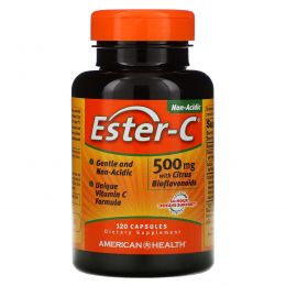 American Health, Ester-C с цитрусовым биофлавоноидом, 500 мг, 120 капсул