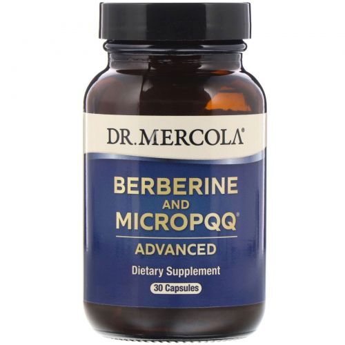 Dr. Mercola, Передовые берберин и MicroPQQ, 30 капсул
