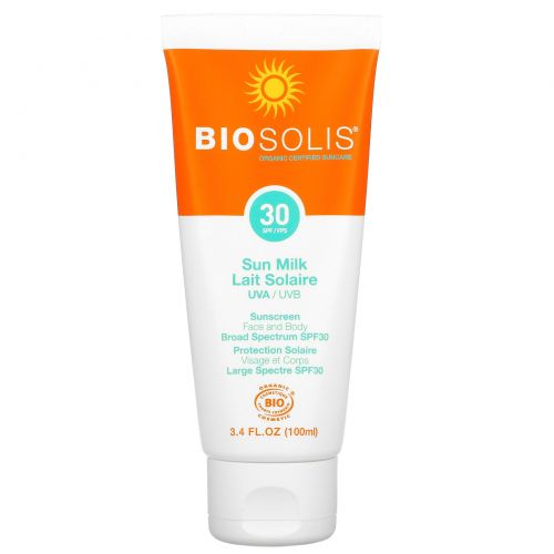 Biosolis, Солнцезащитное молочко, SPF 30, 100 мл (3,4 жидк. унции)