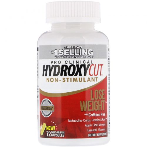 Hydroxycut, Pro Clinical Hydroxycut, Non-Stimulant, 72 Rapid-Release Capsules