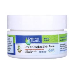 Earth's Care, Dry & Cracked Skin Balm, 0.12 oz (3.4 g)