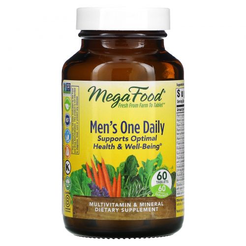 MegaFood, Ежедневный витамин для мужчин, без железа 60 таблеток