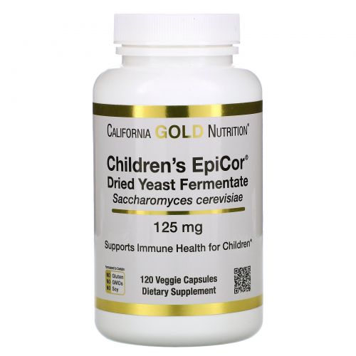 California Gold Nutrition, Children's EpiCor, 125 мг, 120 растительных капсул