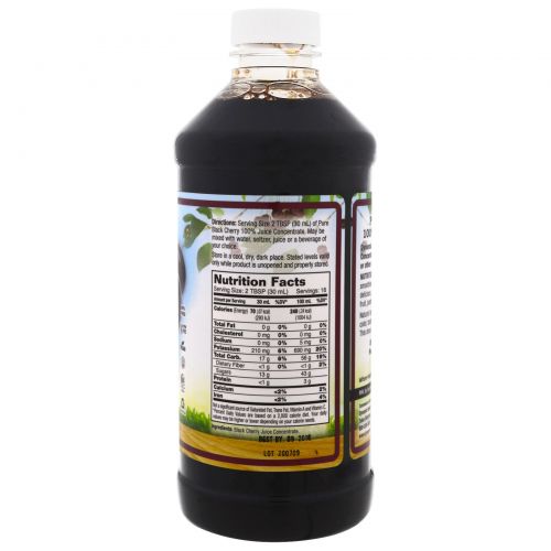 Dynamic Health  Laboratories, Чистый концентрированный сок черной вишни, 16 жидких унций (473 мл)