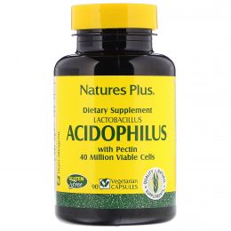 Nature's Plus, Лактобактерии Ацидофилус, 90 Капсул