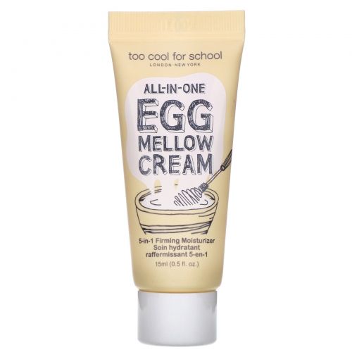 Too Cool for School, All-in-One, Egg Mellow Cream, 5 -in-1 Firming Moisturizer, 0.5 fl oz (15 ml)