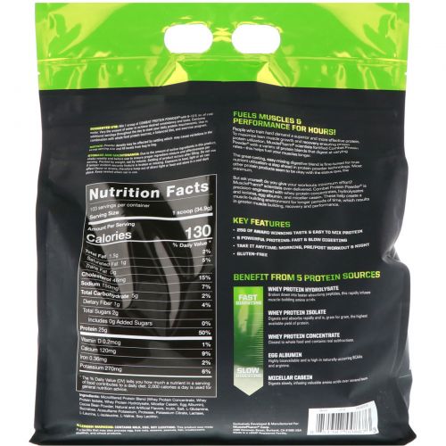 MusclePharm, Протеиновый порошок Combat, шоколадное молоко, 8 фунтов (3629 г)