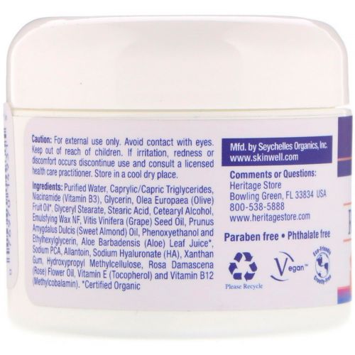 Heritage Store, Rosewater Night Cream, Rose Petals, 2 oz (57 g)