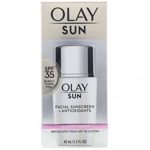 Olay, Sun, солнцезащитное средство для лица + основа под макияж, SPF 35, 40 мл (1,3 жидк. унций)