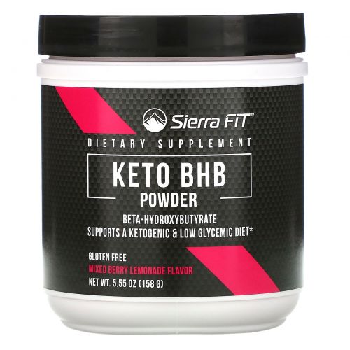 Sierra Fit, Keto BHB, порошок, бета-гидроксибутират, ягодный лимонад, 158 г (5,55 унции)