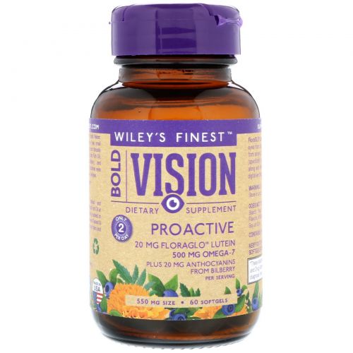 Wiley's Finest, Bold Vision, Proactive, 550 mg, 60 Softgels