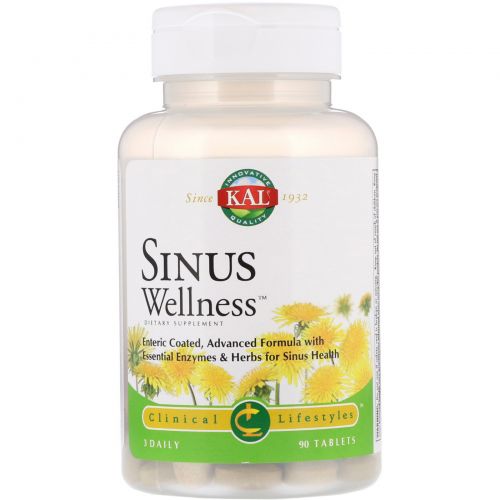 KAL, Sinus Wellness, 90 Tablets