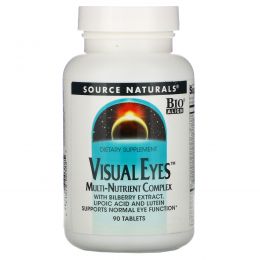 Source Naturals, Visual Eyes, мульти-питательный комплекс, 90 таблеток