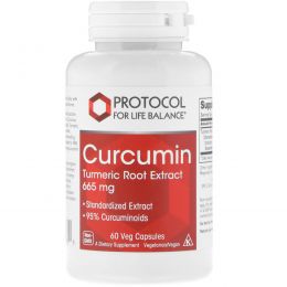 Protocol for Life Balance, Curcumin, Turmeric Root Extract, 665 mg, 60 Veg Capsules