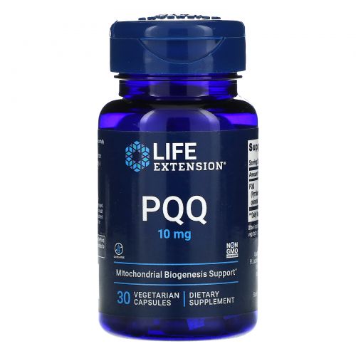 Life Extension, PQQ  Caps with BioPQQ, 10 мг, 30 вегетарианских капсул