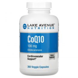 Lake Avenue Nutrition, CoQ10, 100 мг, 360 вегетарианских капсул
