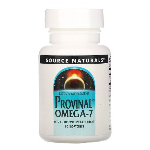 Source Naturals, Provinal Омега-7, 30 капсул