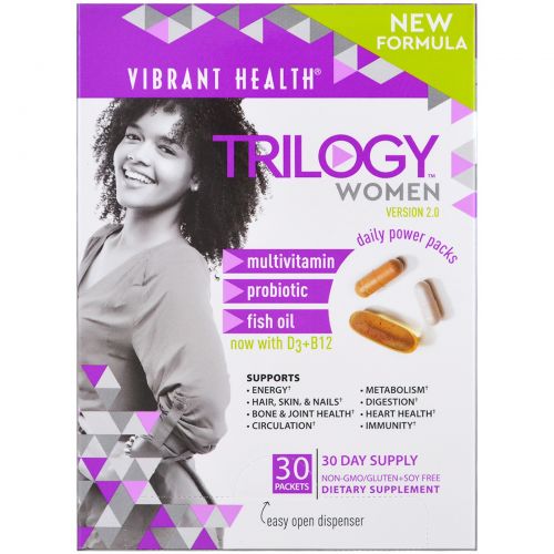 Vibrant Health, Trilogy Women, Daily Power Packs, Version 2.0, 30 Packets