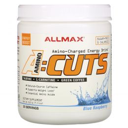 ALLMAX Nutrition, AMINOCUTS, Weight Loss BCAA+EAA, Taurine, CLA, Green Coffee, Blue Raspberry, 7.4 oz (210 g)