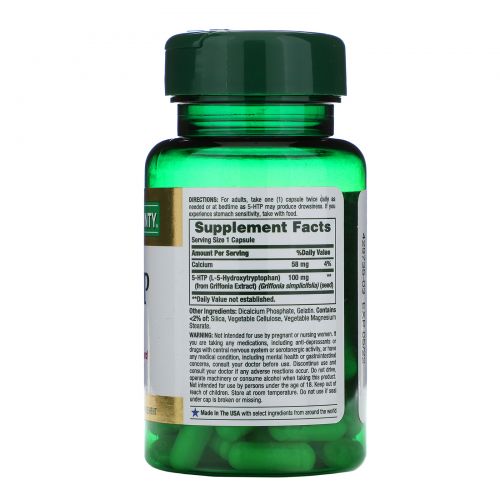 Nature's Bounty, 5-гидрокситриптофан, 200 мг, 60 капсул