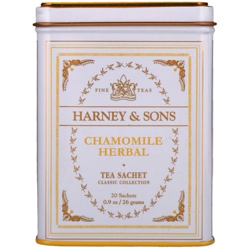 Harney & Sons, Fine Teas, Чай с ромашкой, 20 чайных саше, 0,9 унций (26 г)