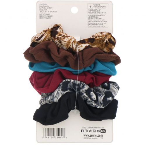 Scunci, Резинки для волос The Original Scrunchie, 6 штук