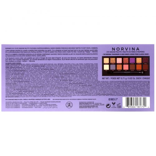Anastasia Beverly Hills, Norvina, Eyeshadow Palette, 0.28 oz (9.94 g)