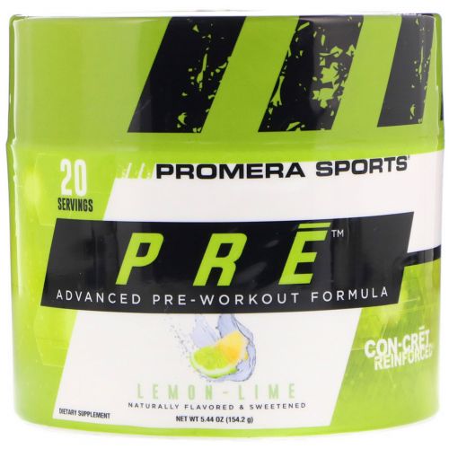 Promera Sports, PRE, усовершенствованная предтренировочная формула, лимон-лайм, 5,44 унц. (154,2 г)