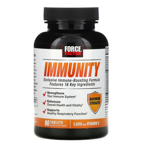 Force Factor, Immunity, средство для поддержки иммунитета, 1000 мг, 90 таблеток
