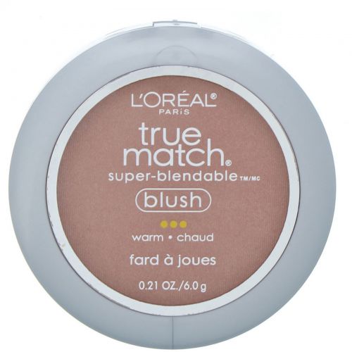 L'Oreal, Румяна True Match Super-Blendable Blush, оттенок W3-4 «Легкий румянец», 6 г