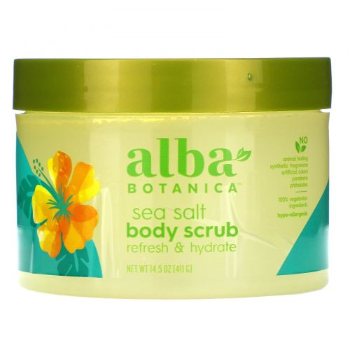 Alba Botanica, Скраб для тела с морской солью, 14.5 унций (411 г)