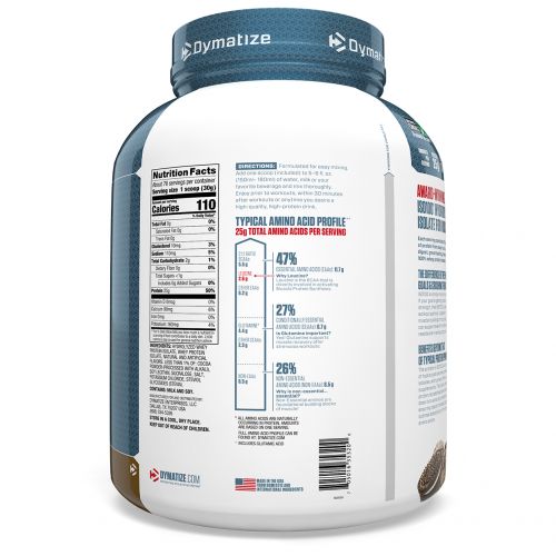 Dymatize Nutrition, ISO100 Hydrolyzed, 100% Whey Protein Isolate, Cookies & Cream, 5 lbs (2.3 kg)