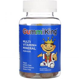 Gummi King, Мультивитамины и минералы для детей, 60 жевательных конфет в виде мишек