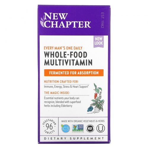 New Chapter, Every Man's One Daily Multi, 96 Vegetarian Tablets