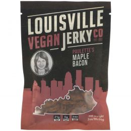 Louisville Vegan Jerky Co, Веганские джерки, бекон в кленовом сиропе от Полетты, 3 унции(85.05 г)