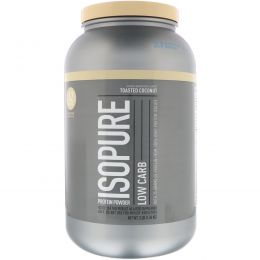 Nature's Best, IsoPure, Белковый порошок с пониженным содержанием углеводов, со вкусом поджаренного кокоса, 3 фунта (1361 г)