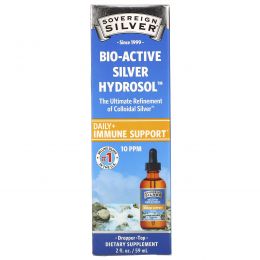 Sovereign Silver, Bio-Active Silver Hydrosol Dropper-Top, 10 ppm, 2 fl oz (59 ml)